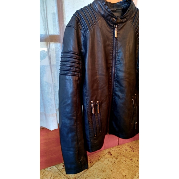David Outerwear Kingdom Black Leather Jacket - Picture 4 of 8